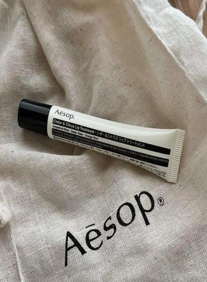 Aesop Cedar & Citrus Lip Balm | Nourishing Lip Treatment for Dry, Chapped Lips | Smooth Oil-Gel Formula | 0.3 fl oz - Image 4
